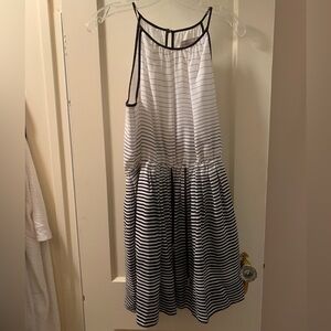 Banana Republic, size 10p, navy and white stripe. Halter neckline